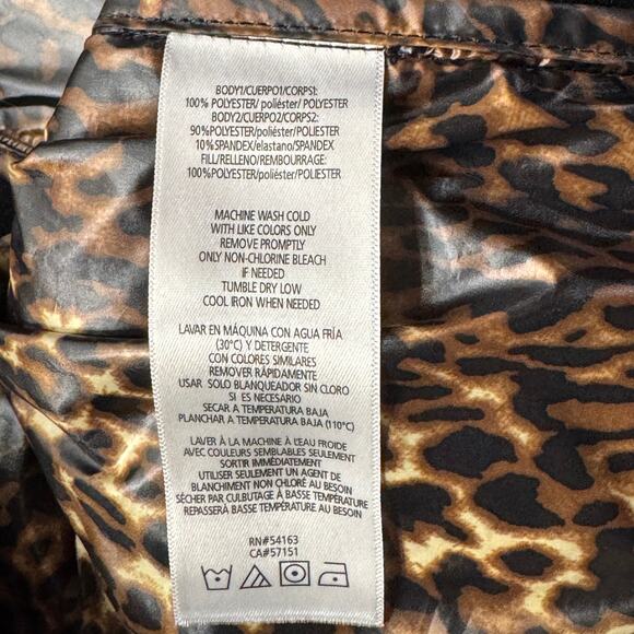 Calvin Klein Medium Performance Puffer Vest Jacket Leopard Full-Zip Pocket Repel - Picture 10 of 10